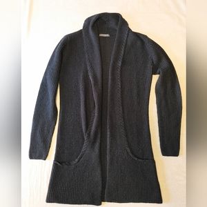 SUZY SHIER Black Open Knit Cardigan 100% Acrylic Size XS